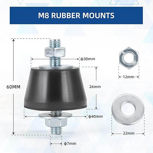 Rubber Mount With Nuts