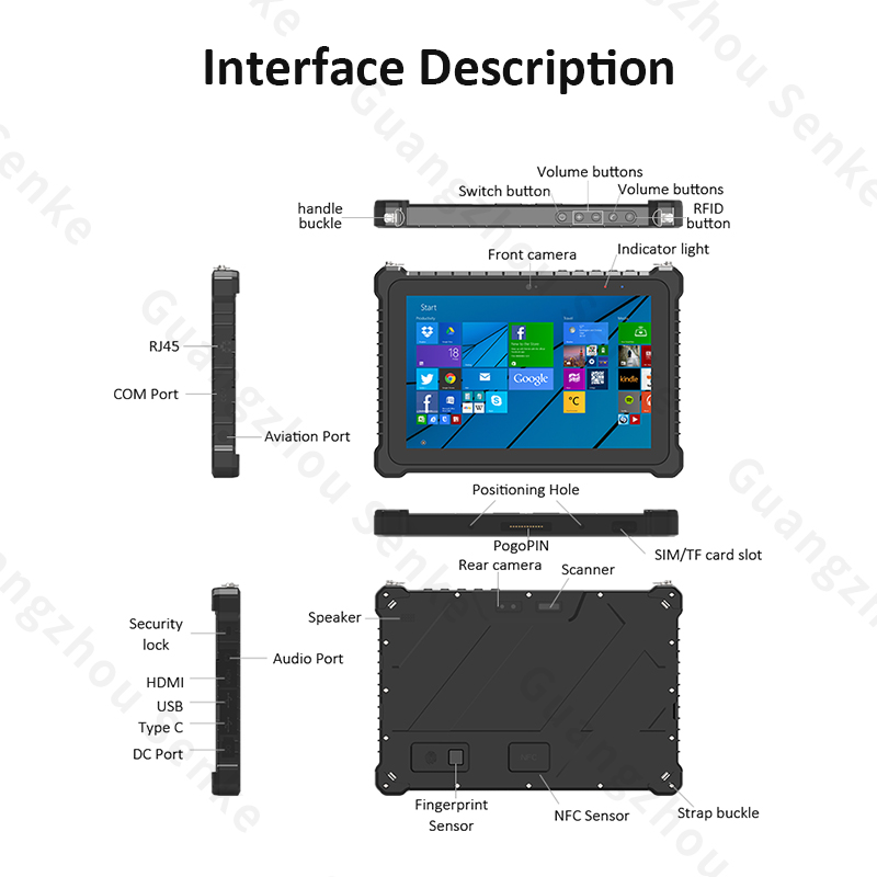 Touch All in One PC Size 10''