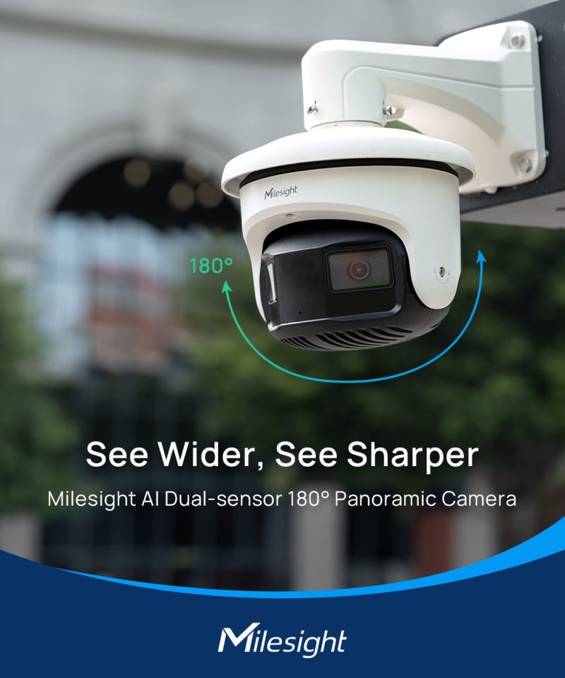 Milesight AI Dual-Sensor 180 Panoramic Camera