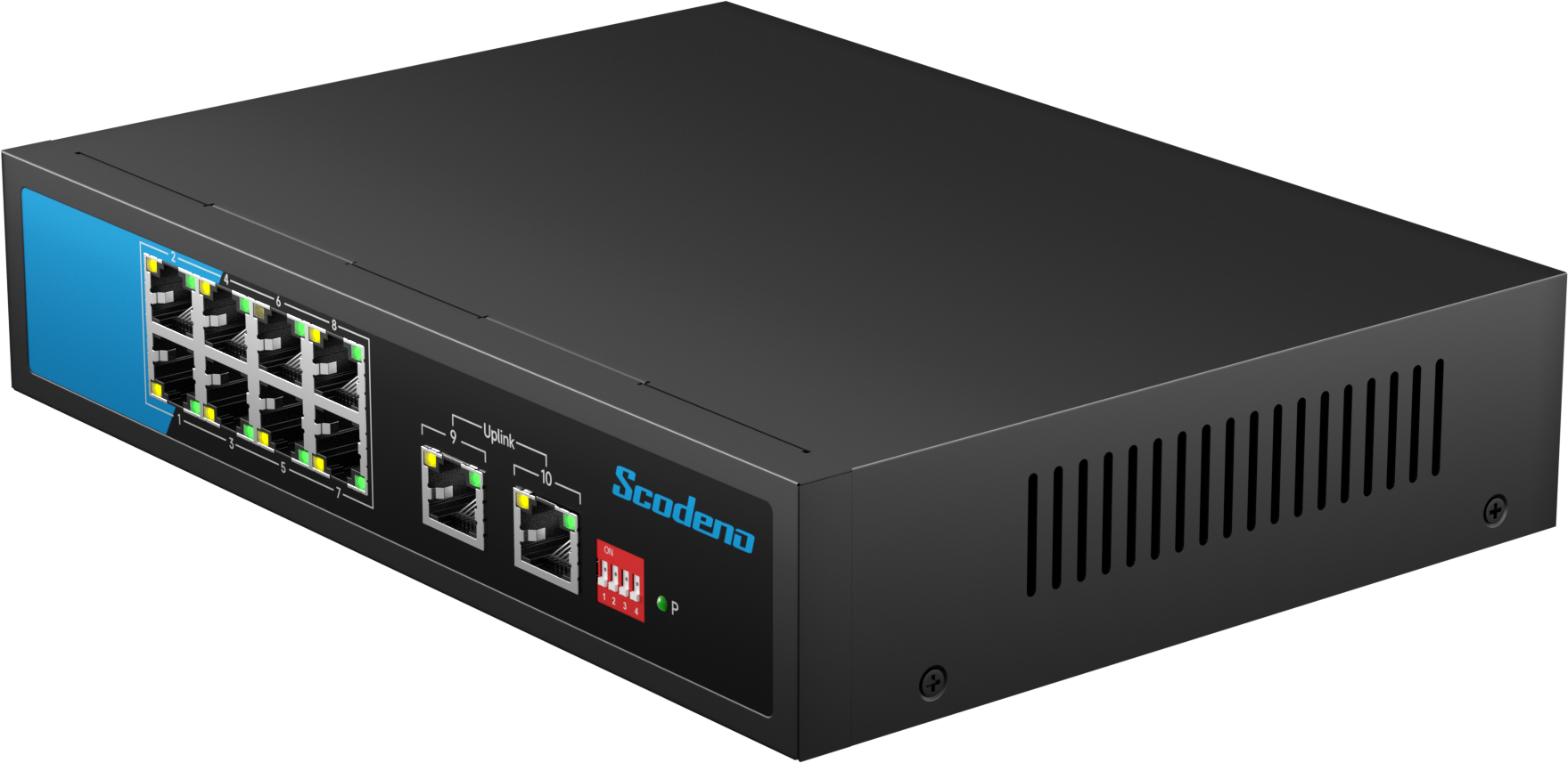 S200-10GTP-G2-AC 2*1000M RJ45. 8*10/100/100M RJ45 with PoE. built-in 120W