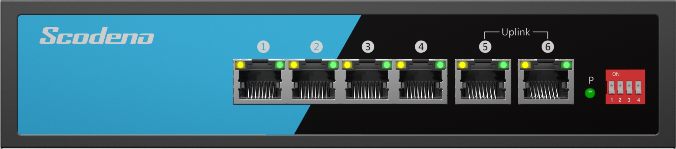 S200-6GP-AC 10/100/1000M 6 Port RJ45 with PoE. built-in 65W