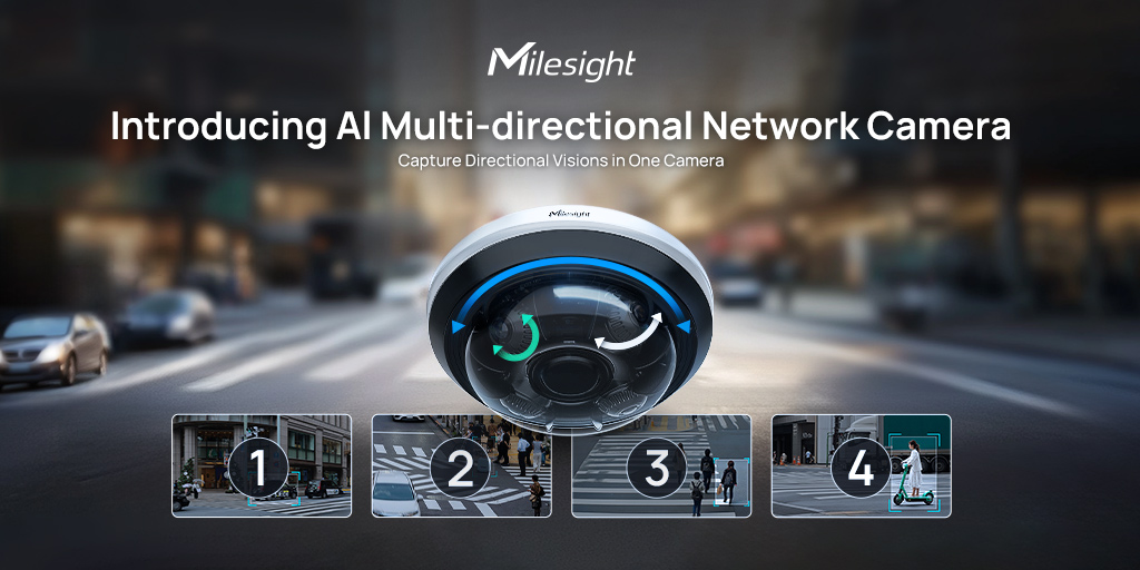 Milesight AI Multi-Sensor Multi-Directional Camera 5 MP